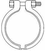 JV 7O 1CV Clamp of 1 segment standard Nut Bolt without band